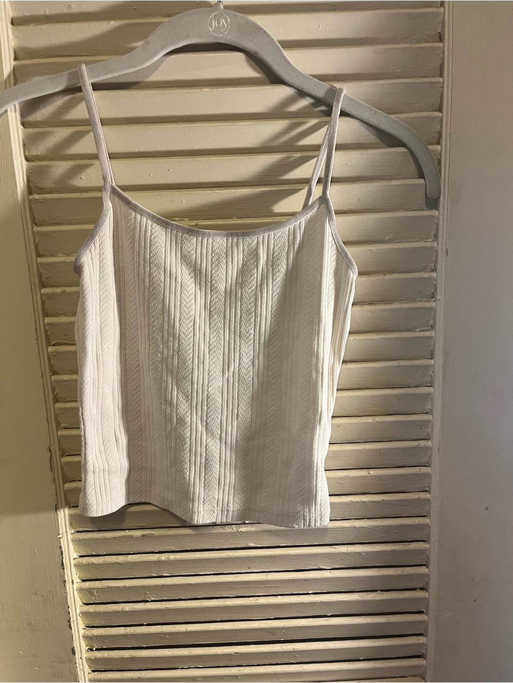 American Eagle Outfitters White Ribbed Tank Cami